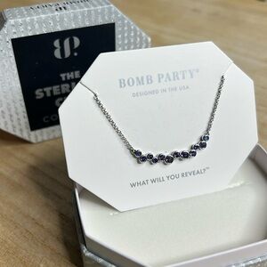 Bomb Party Sterling Club Violet Cubic Zirconia Necklace